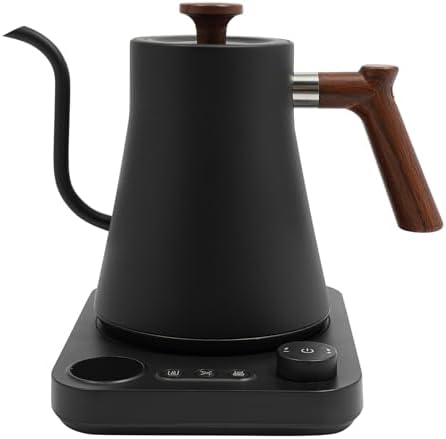 0.9L Gooseneck Electric Kettle, 1200W Electric Tea Kettle with LED Display, ±1℉ Precision Temperature Control and 1-24H Keep Warm Function, Stainless Steel Hot Water Boiler for Coffee Tea by Unknown