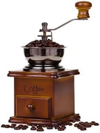 Vintage Manual Coffee Grinder, Hand Crank Burr Mill Wooden Classic Style For Home Use(Color1) - Image 2