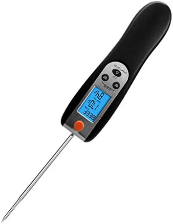 Digital Instant Read Food Kitchen Thermometer Foldable Meat Cooking Thermometer for Liquids Oil Water Deep Fry BBQ Grill Smoking Baking Milk Coffee and More with Probe for Kitchen or Outdoor, black by Unknown