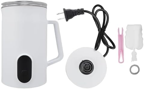 ZJchao Electric Milk Frother And Steamer Automatic Warm Cold Milk Foamer For Coffee Latte Cappuccino Hot Chocolate 304 Stainless Steel 160ML Frothing 350ML Heating 580ML Total (US Plug 110V) - Image 6