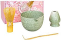 4 Pcs Matcha Set Kit With Spouted Bowl Bamboo Whisk Chasen(Matcha color 4 pcs) by Unknown