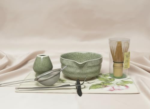 Matcha set 8 PCS With Cermica Matcha Bowl, Matcha Whisk Holder, Bamboo Whisk, Matcha Spoon, Sifter - Image 5