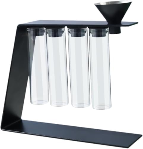 Coffee Bean Storage Container Set with Glass Tubes and Iron Rack - Image 5