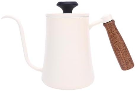 GOWENIC 600ML Pour Over Coffee Kettle with Thermometer (White) - Image 6