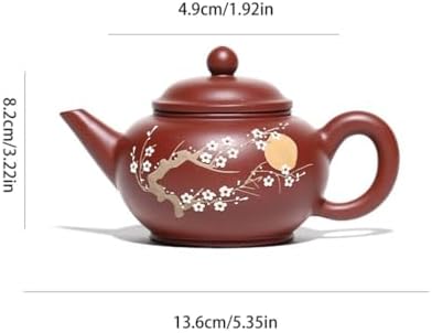 Tea Pots For Loose Tea Handmade Clay Painted Teapot Household Kung Fu Tea Set Purple Clay Teapot Study Tea Kettle Tea Infuser Pot - Image 2