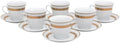 Porcelain Tea Set - White and Gold Rope Design, 12 Piece Set by GiftsPlaza