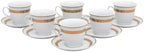 Porcelain Tea Set - White and Gold Rope Design, 12 Piece Set by GiftsPlaza