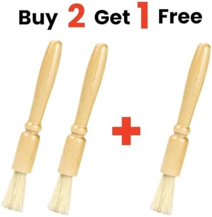 Coffee Machine Brush with Wood Handle, Natural Bristles 19cm - Image 2