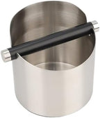 Italian Espresso Tapping Box, Stainless Steel Coffee Grinding Tapping Box, With Detachable Tapping Rod And Anti Slip Rubber Base (Silver) by KKAFFEELUX