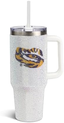 The Memory Company Officially Licensed 40oz White Bling Game Day Tumbler, Louisiana State University by TheMemoryCompany