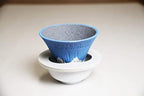 Mt. Fuji Ceramic Coffee Filter, Made in Japan, Reusable Dripper, Blue - Image 7
