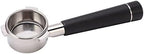 Jiawu 54mm Coffee Portafilter Bottomless Stainless Steel for 8 Series, Monolayer Bottomless Portafilter Coffee Machine Accessories Extraction (black) by JIAWU