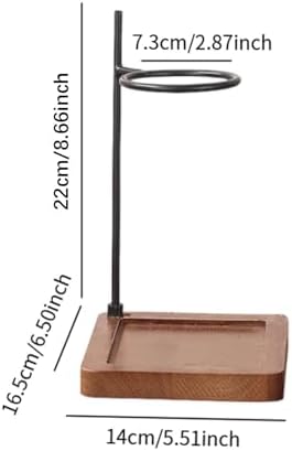 Pour Over Coffee Stand Coffee Dripper Holder Wooden Stand Espresso Hand Press Walnut Pour Over Station Rack Functional Design Suitable for Home, Style B - Image 2
