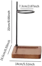 Pour Over Coffee Stand Coffee Dripper Holder Wooden Stand Espresso Hand Press Walnut Pour Over Station Rack Functional Design Suitable for Home, Style B - Image 2