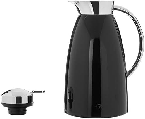 Alfi Gusto 1.0 L Glass Vacuum Lacquered Metal Thermal Dispenser Carafe, Black, One Size (AG1900BK2) - Image 2