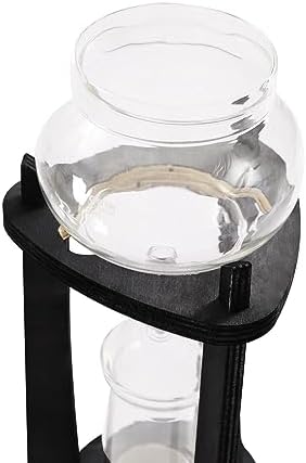 Xuthusman 600ml Durable Glass Iced Coffee Cold Brew Pot Coffee Filter Drip Tower Coffee Maker Coffee Filter Pot 6-8 Cup (Gray) - Image 6