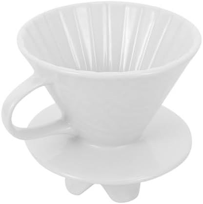 Vintage Ceramic Coffee Dripper Manual Filter Cup for Servings Enhanced Extraction with Filter Elegant Design for Coffee Lovers by SEWOART