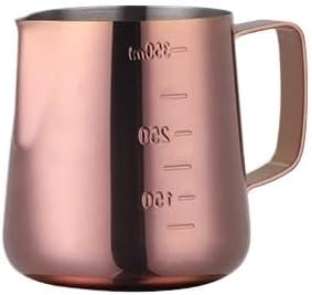 350/550ML Coffee Latte Milk Frothing Jug Frother Pitcher Stainless Steel Espresso Barista Pot(350ml rose gold) by Unknown