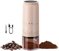 Portable Electric Coffee Grider with 40 Adjustable Levels Fine to Coarse Setting, Ceramic Conical Burr, for Home, Office, Travel, Camping, 1800mAH Rechargeable (light pink, ceramic burr) by Unknown