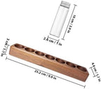 Coffee Bean Storage Rack with Four Glass Containers and Wooden Stand - Image 2