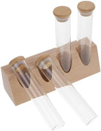 Luxshiny Glass Coffee Bean Storage Tube 70ml with Wooden Display Stand by Luxshiny