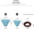 Ceramic Pour Over Coffee Filter, Origami Cup, Dripper For Home, Cafe, Camping(Blue 1-2 persons) - Image 5