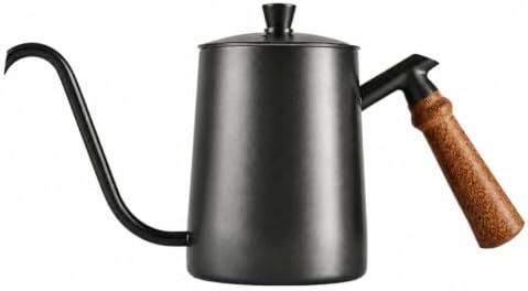 Generic Pour Over Coffee Kettle Gooseneck Spout Stainless Steel Body With Embossed Water Level Marks Secure Fitting Lid Comfortable Grip Handle For Consistent by Unknown