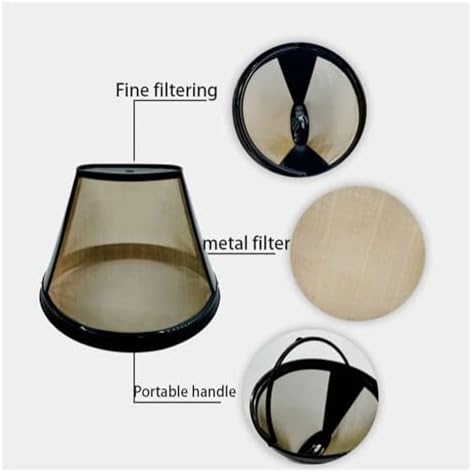 Genérico 1/3/5pcs Cone Shape Coffee Filter Mesh Basket Stainless Steel Refillable Tea Water Separator Reusable Filters(3pcs) - Image 5