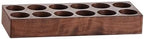 6 Pieces Glass Coffee Beans Storage Jars Airtight Sealed Borosilicate Canisters with Lids and Wooden Display Stand Multipurpose Containers Suitable, 12 Hole 17g - Image 3