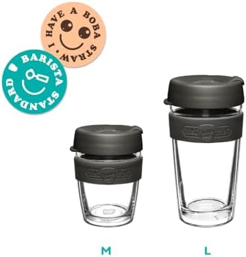 KeepCup Longplay - Reusable Coffee Cup, Double Wall Glass with Removable Sleeve and splashproof Sipper lid - 16oz/454ml - Roseate - Image 5
