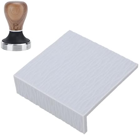 Silicone Coffee Tamper Mat Stainless Steel Coffee Tamper with 58mm Wood Tamper for Home Kitchen Silicone Coffee Tamper Mat (Grey) by Unknown