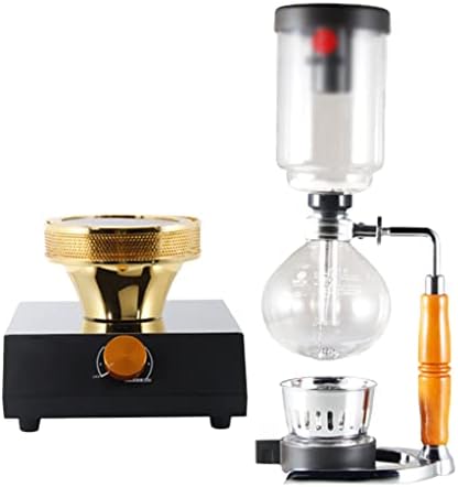 JITEM Cafetera Syphon Coffee Maker Manual Retro Vacuum Glass Siphon Pot Percolators 3 Cups Glass Tabletop Siphon Coffee Maker for Coffee or Tea by Unknown