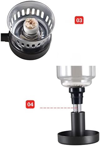 JITEM Cafetera Syphon Coffee Maker Manual Retro Vacuum Glass Siphon Pot Percolators 3 Cups Glass Tabletop Siphon Coffee Maker for Coffee or Tea - Image 4