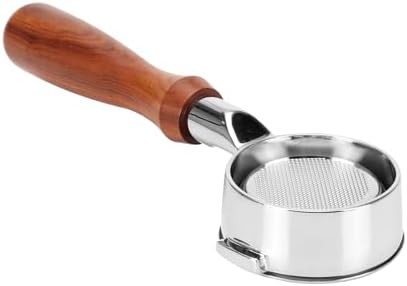DIBTSA 58mm Bottomless Portafilter Compatible with Breville Dual Boiler BES920CBXL BES920BSXL BES920XL BES900XL, 304 Stainless Steel Reusable Filter Basket, Wood Handle, Espresso Machine Parts - Image 4
