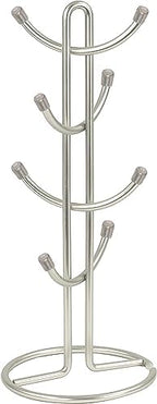 FitWell Mugs Holder, Mug Tree, Coffee Mug Holder, Coffee Mug Tree, Mug Organizer for Cabinet, Mug Holder Stand, Coffee & Tea Cup Storage Rack (Satin Nickel, 8 Mugs Holder (17.5"H)) - Image 3