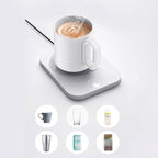 Electric Heating Coaster Coffee Mug Warmer, USB Rechargeable Heated with 3 Temperature Setting, Coffee Tea Milk Smart Coffee Tea Milk Warmers for Travel Home Office Desk (White) - Image 3