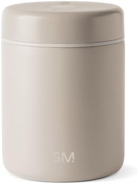 Simple Modern Delta Coffee Canister | Airtight Vacuum Seal with Auto-Reseal Technology | Ceramic Lined Stainless Steel Container for Coffee Grounds, Beans, Tea | 1.1L, Almond Birch by Unknown