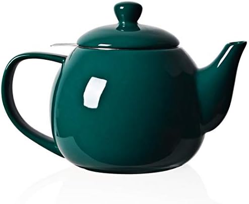 Sweejar Ceramic Tea Pots,30OZ Porcelain Teapot with Infuser(Jade) by Sweejarco1949