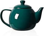 Sweejar Ceramic Tea Pots,30OZ Porcelain Teapot with Infuser(Jade) by Sweejarco1949