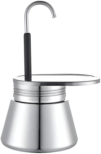 Stainless Steel Moka Pot for Espresso, Single Spout Stovetop Coffee Maker, Italian Caffettiera for Rich Flavor by Unknown