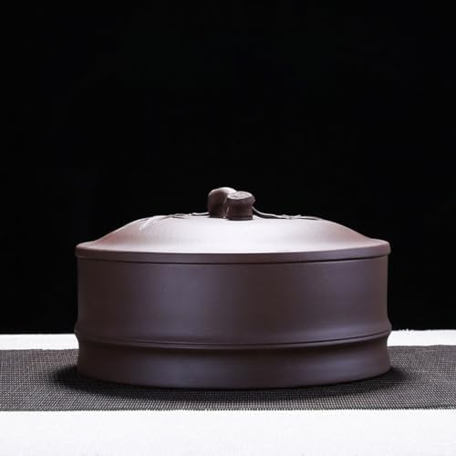 Purple Clay Tea Canister Jar - Large, Airtight, Snap Closure - Perfect for Spices, Tea, Coffee Beans - Elegant Modern Style - Image 3