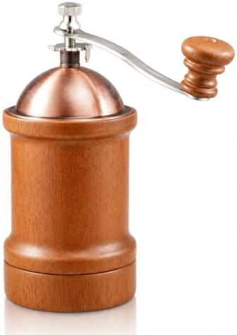 Manual Coffee Grinder, Hand Crank Coffee Mill, Detachable & Easy‑to‑Clean Catch Cup, 304 Stainless Steel + Ceramic Burr, for Camping, Travel, Office Use by Unknown
