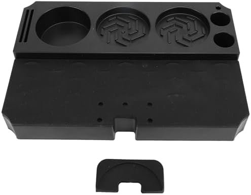 Coffee Tamper Mat 51mm 53mm 58mm Portafilter Tamping Station Pad Detachable Silicone Non Slip ABS for Home Coffee Shop by WAHEWUD