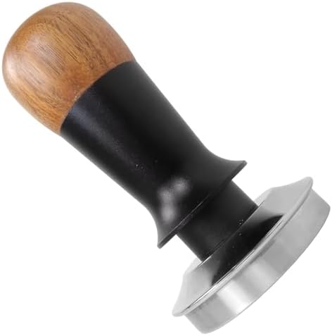 Spring-Loaded Tamper V4 53.3mm for Breville Sage 54mm Portafilters - Titanium PVD Flat Base, Interchangeable Springs, Walnut Handle by HaeKap