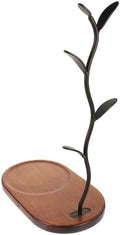 Wooden Base Coffee Mug Holder Stand, Iron Tree Rack Organizer by SOESFOUFU