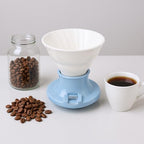 MAVIS LAVEN Ceramic Coffee Dripper, Heat Proof Portable Manual Brew Maker with Immersion Style Filtering System, for Home and Office Use (Blue) - Image 5
