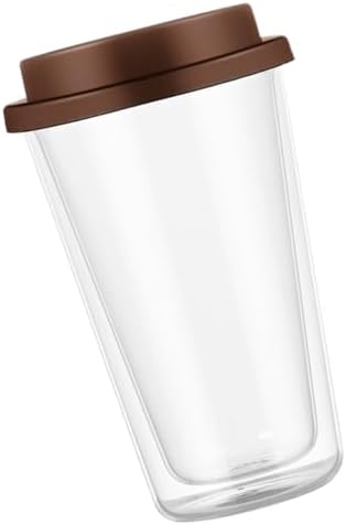 350ml Double Wall Coffee Mug High Borosilicate Glass Coffee Holder by Hoement