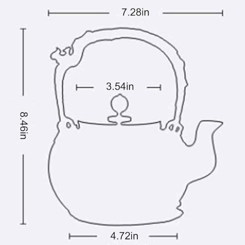 Pure Handmade Cast Iron Teapot 1.4L Uncoated Traditional Kettle For Healthy Tea Brewing & Rust-Resistant Interior - Image 7