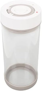 Bewinner Electric Vacuum Coffee Canister, Tea Coffee Bean Nuts Storage Organizer, One - Button Operation, Electric Coffee jar Clear Glass for Home Kitchen Built in Battery (1350ML) by Bewinner