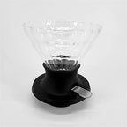 Coffee Filters Immersion Coffee Dripper Glass Pour Over Coffee Maker V Shape Drip Coffee Filter with Push Switch Black - Image 2
